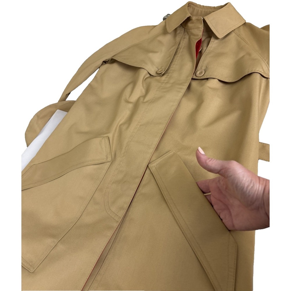 Vintage Misty Harbor Belted Trench Coat Womens 8 Tan Raincoat Classic Capsule - Picture 6 of 12